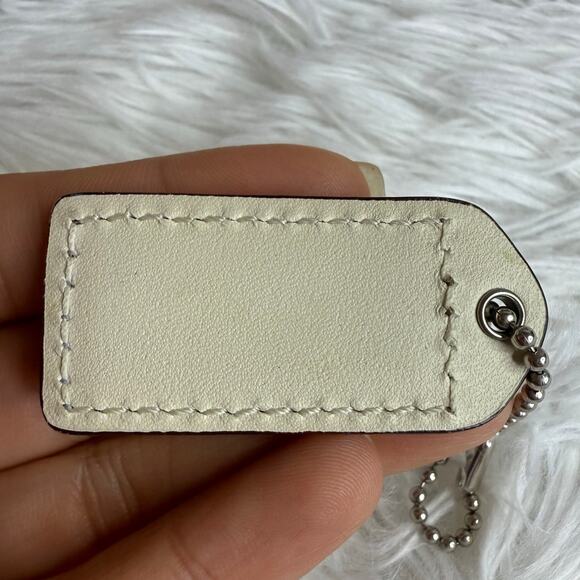 1.5" y2k COACH Vintage Fob Bag Charm Hang tag Hangtag - Picture 2 of 2